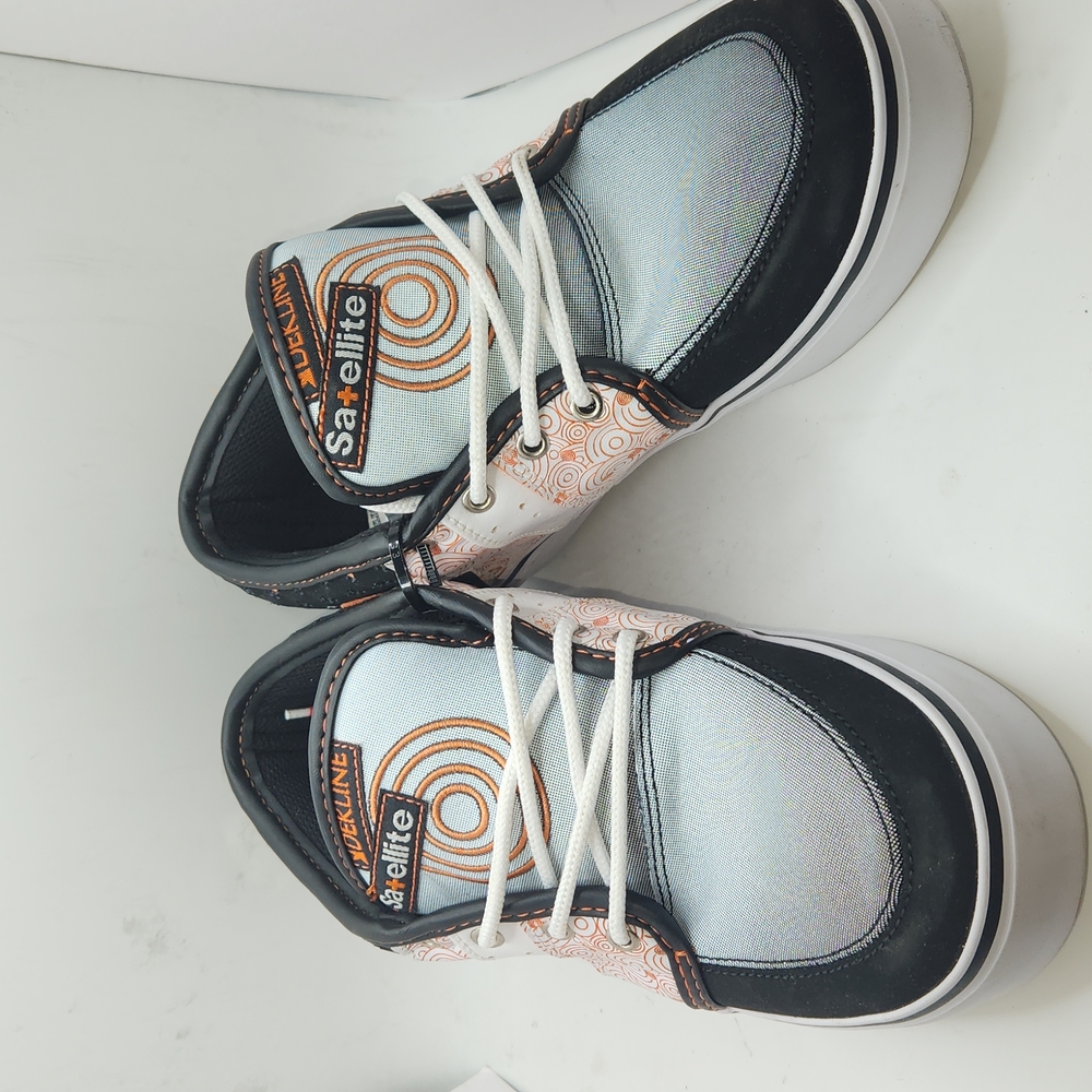 Dekline black orange white skater Sneaker Shoes Size 7
